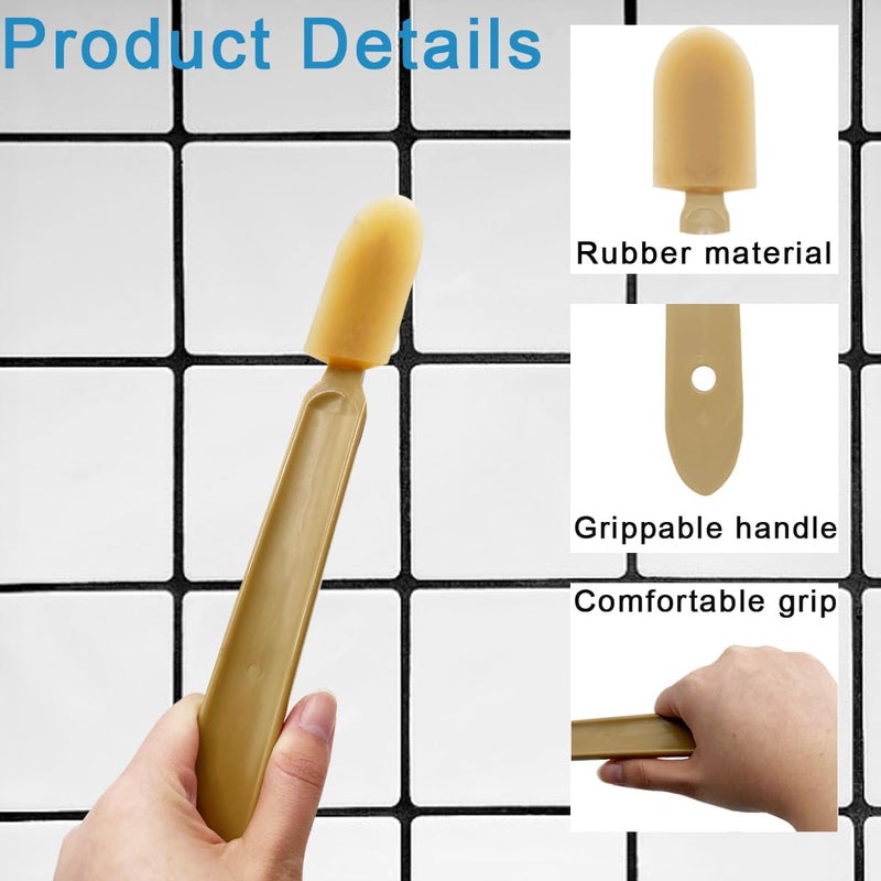 ZLY 8 PCS Rubber Caulking Spatulas Tool,Rubber Caulk Silicone Sealant Finishing Tool,Spreader Applicator Caulking Finishing Tool Rubber for Floors, Tiles, Walls, Bathrooms, Kitchens 4 Size - Image 4